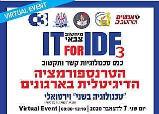 "טכנולוגיה בשני" - מפגש מס' 27 בנושא "הטרנספורמציה הדיגיטלית בארגונים" - מפגש שלישי מתאריך 7 דצמבר 2020.